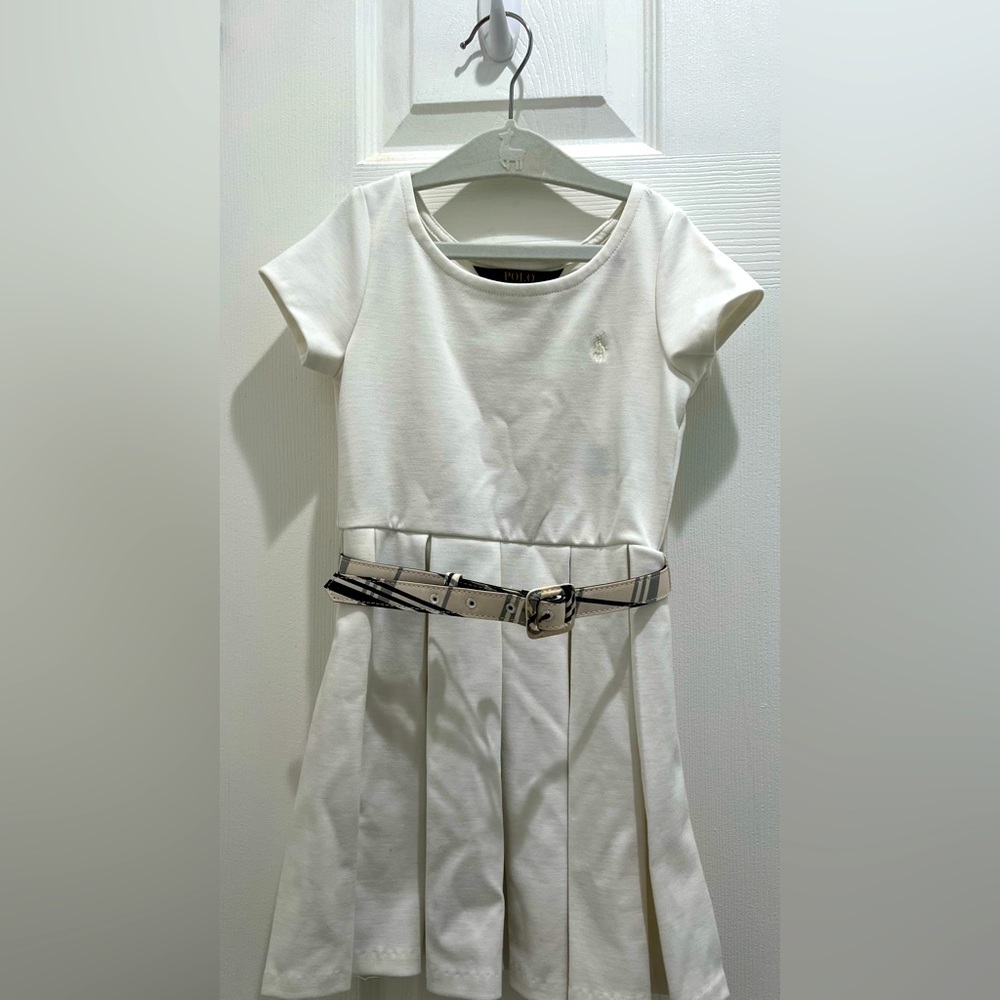 Ralph Lauren 4/4T white dress with belt